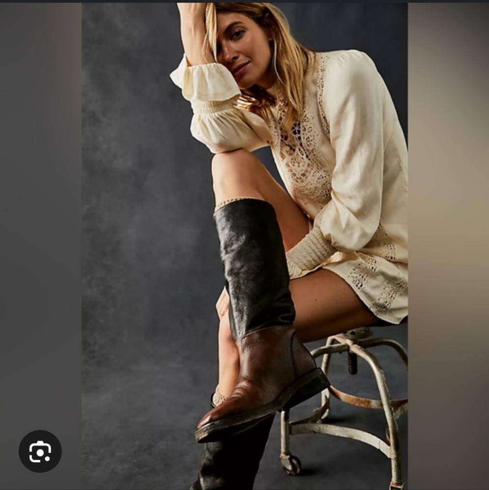 Free People-We The Free 'Townes' Fold Down Leather Boot